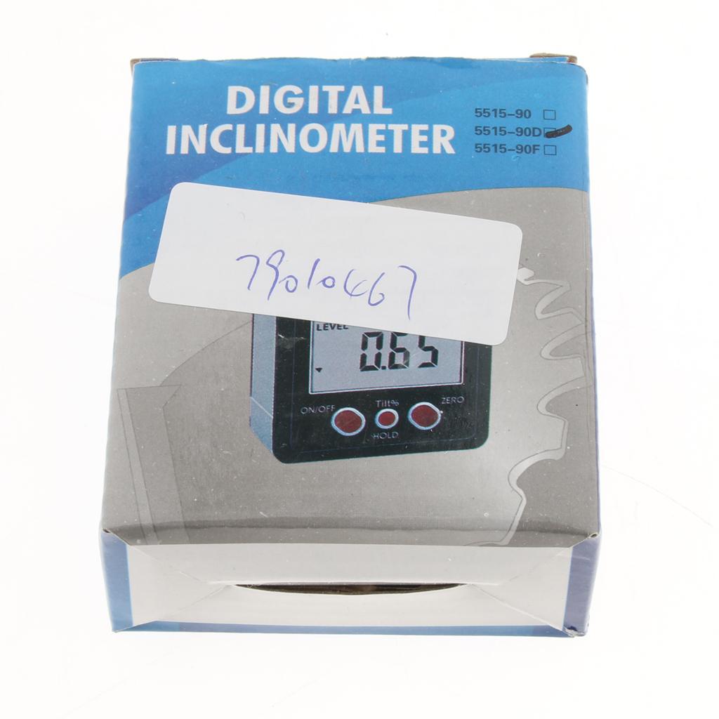 Digital Inclinometer Protractor Angle Finder Gauge Level Box IP54 Black