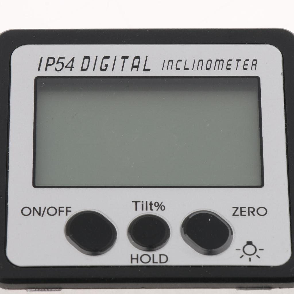 Digital Inclinometer Protractor Angle Finder Gauge Level Box IP54 Black