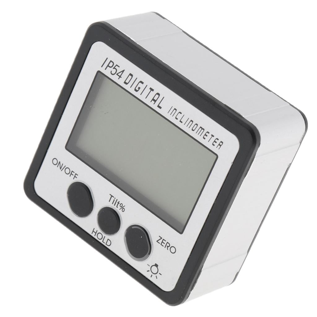 Digital Inclinometer Protractor Angle Finder Gauge Level Box IP54 Black