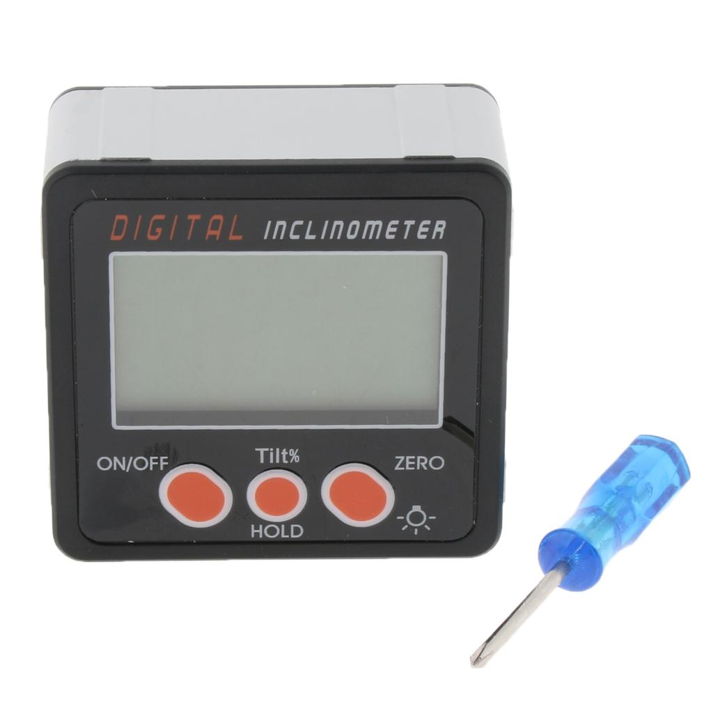 Digital Inclinometer Protractor Angle Finder Bevel Gauge Level Box IP54