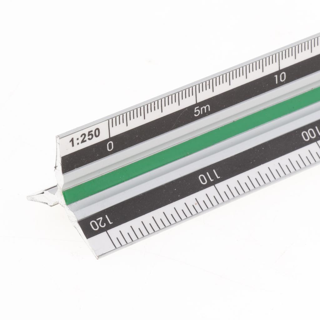 Aluminum Alloy Triangular Architectural Scale Drafting Ruler L Colourful