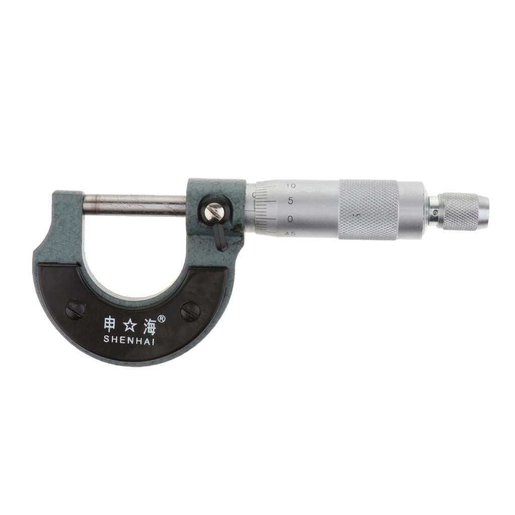 Solid Stainless Steel 0-25mm 0.01mm OD Outside Micrometer Gauge with Case