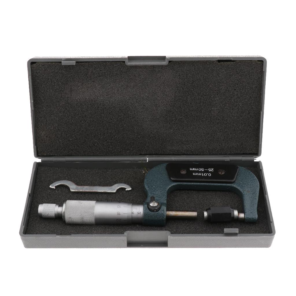 Digital Outside Micrometer with Carbide Tip 25-50mm Measuring Range