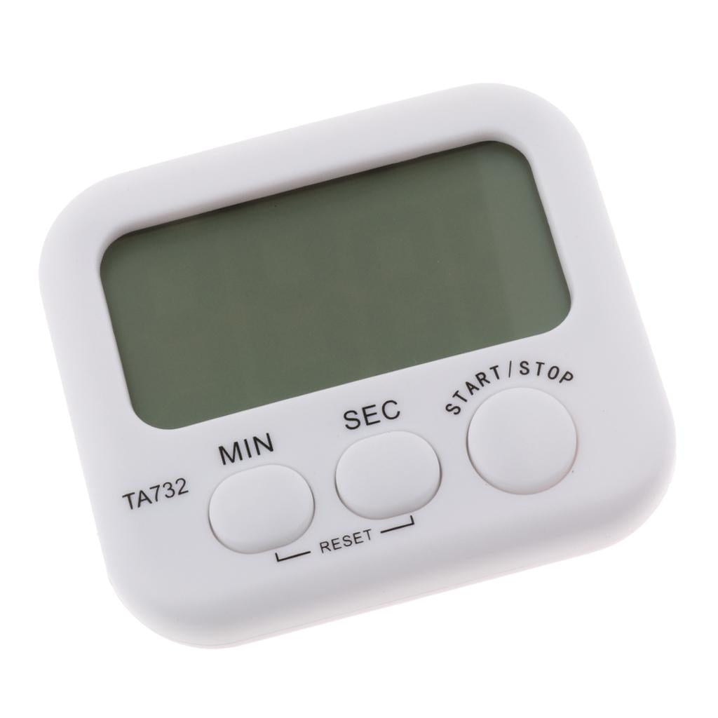 Kitchen Electronic LCD Digital Timer Cooking Alarm Reminder Countdown White