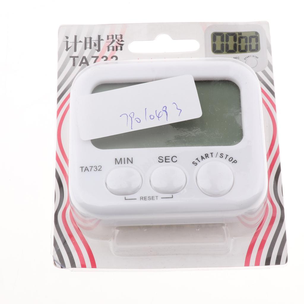 Kitchen Electronic LCD Digital Timer Cooking Alarm Reminder Countdown White