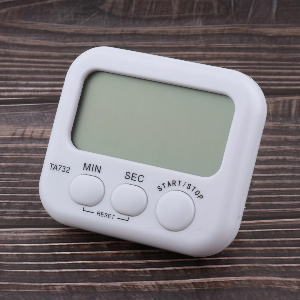 Kitchen Electronic LCD Digital Timer Cooking Alarm Reminder Countdown White