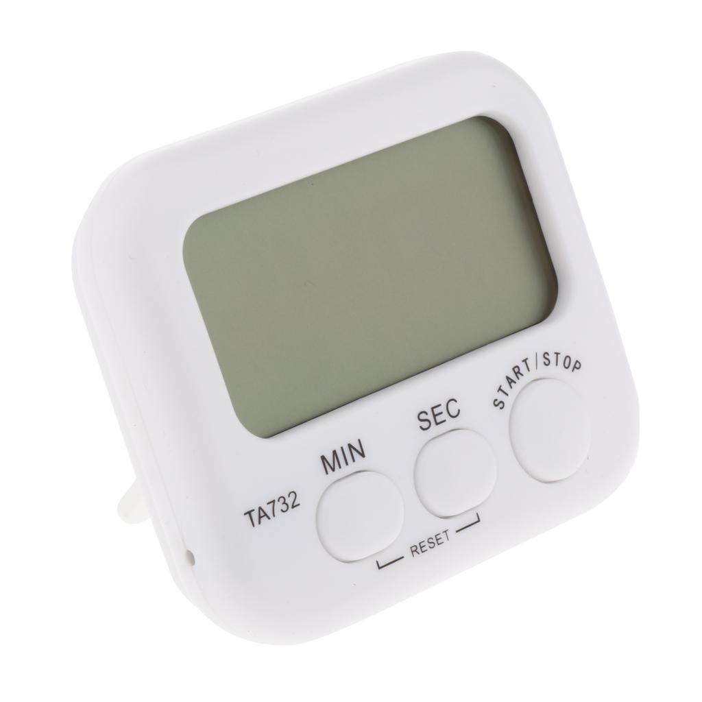 Kitchen Electronic LCD Digital Timer Cooking Alarm Reminder Countdown White