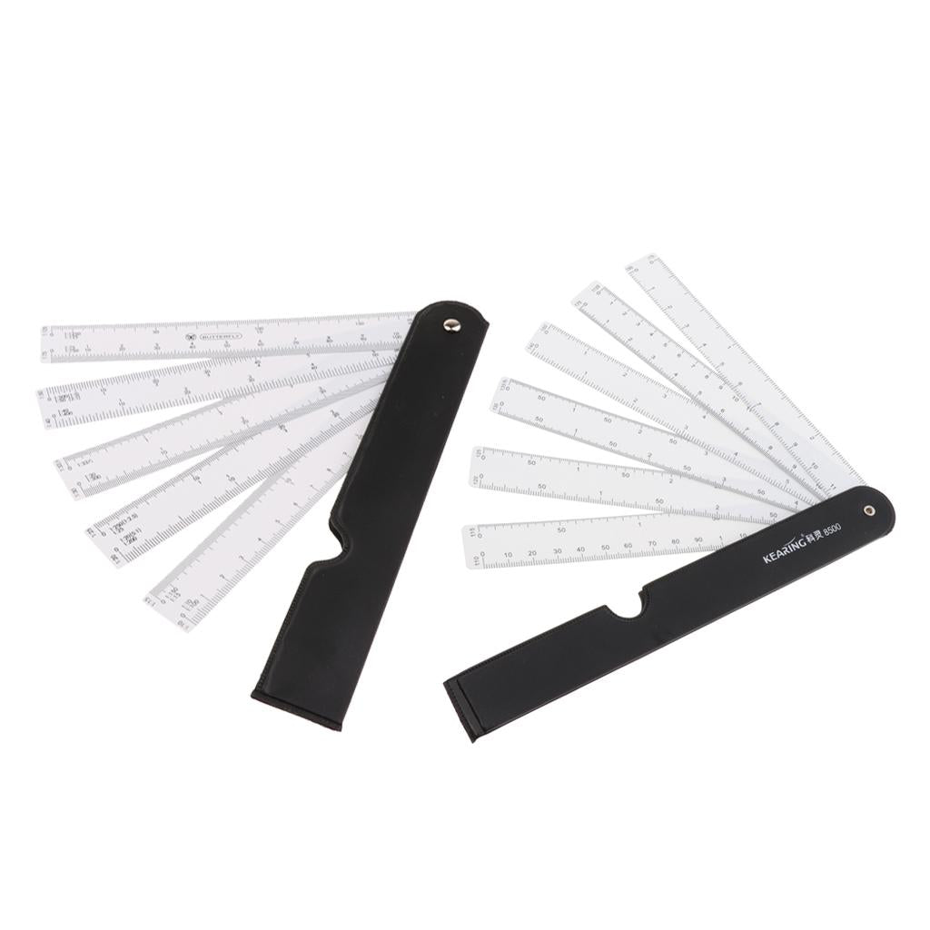 Scale Ruler Measuring Clothing Grading Ruler Engineering Drawing 6 Blades Heavy Duty