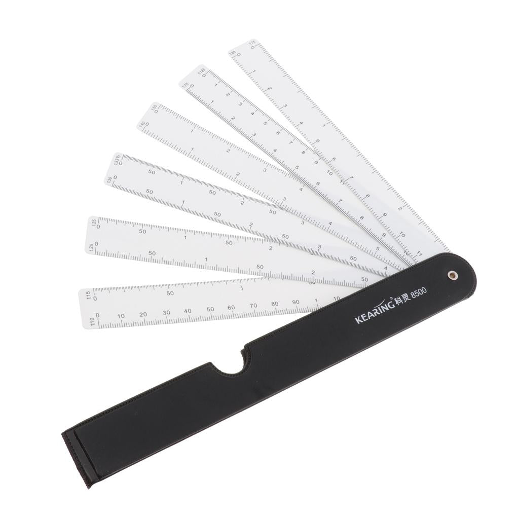 Scale Ruler Measuring Clothing Grading Ruler Engineering Drawing 6 Blades Heavy Duty