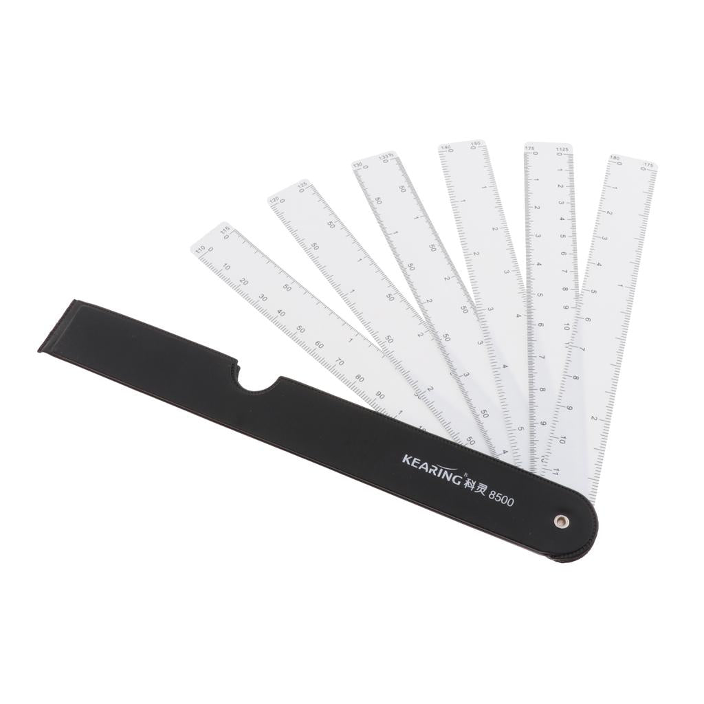 Scale Ruler Measuring Clothing Grading Ruler Engineering Drawing 6 Blades Heavy Duty