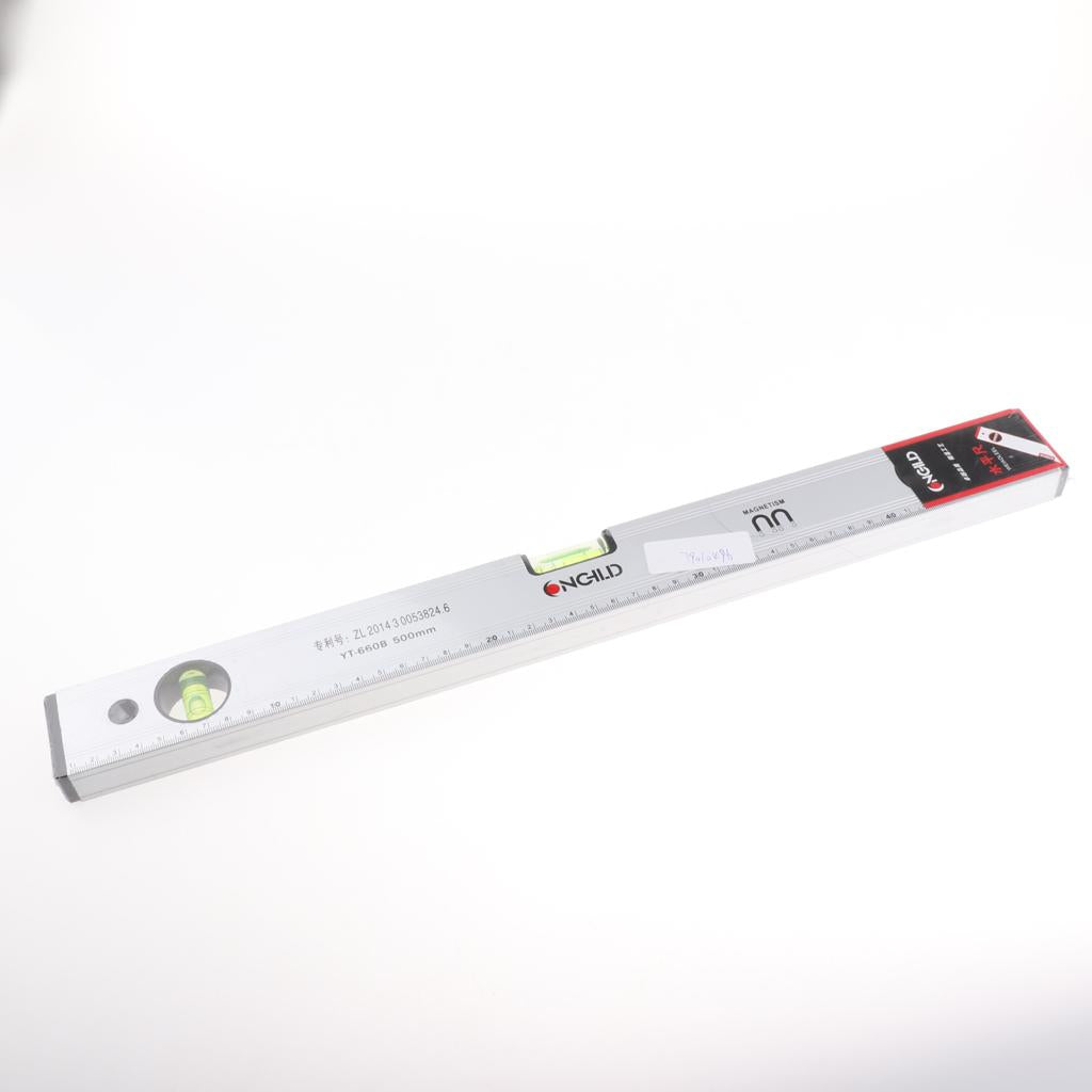 300/400/500mm High Precision Magnetic Aluminum Alloy Ruler Spirit Level 50cm