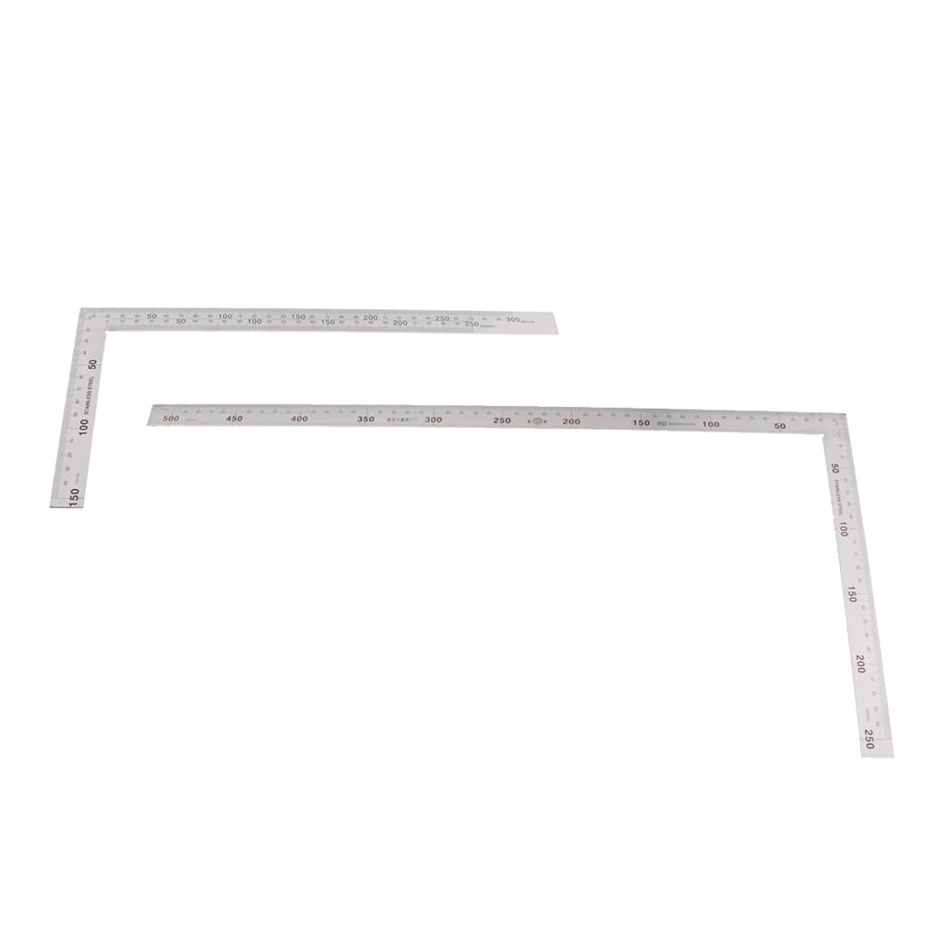 Right Angle Ruler Stainless Steel 90 Degree Square Angle Metric Ruler 15x30cm