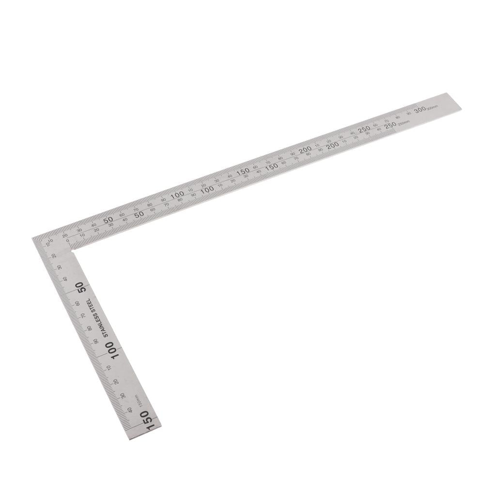 Right Angle Ruler Stainless Steel 90 Degree Square Angle Metric Ruler 15x30cm