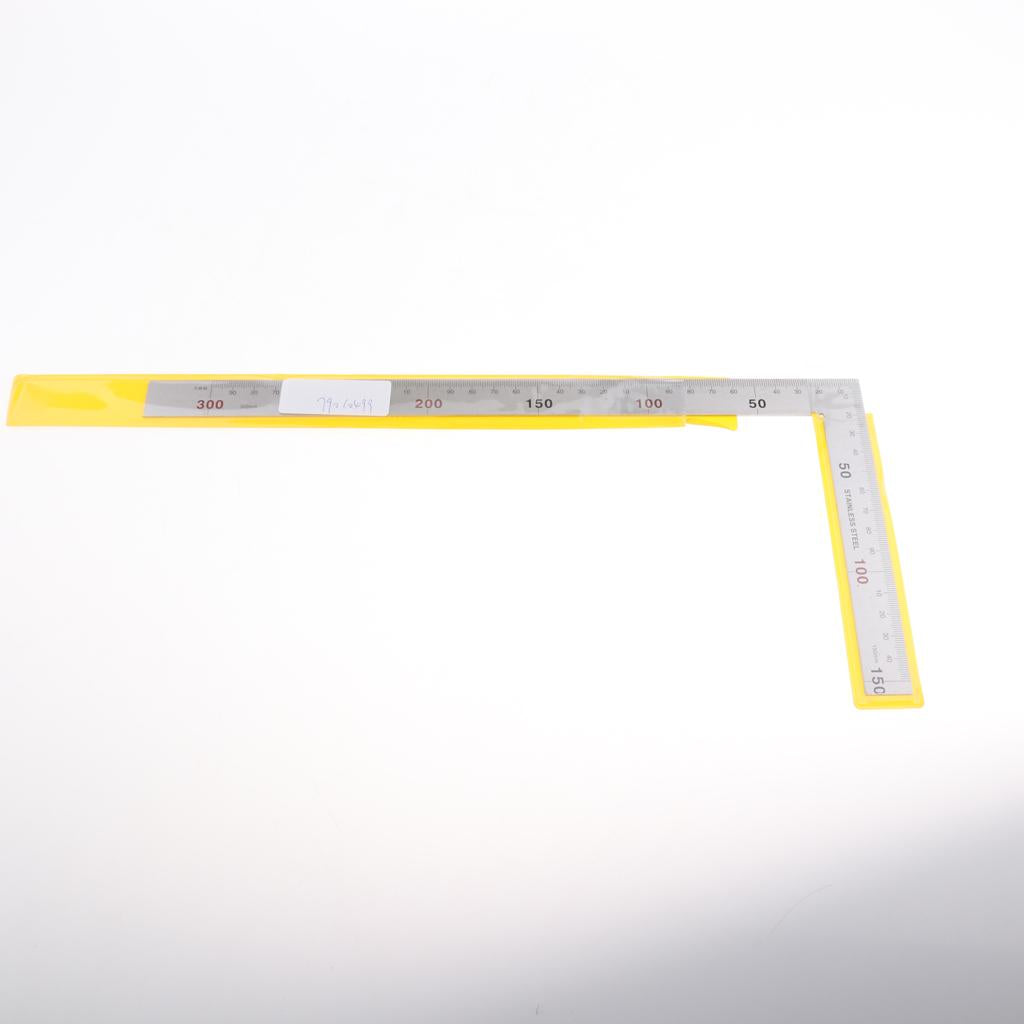 Right Angle Ruler Stainless Steel 90 Degree Square Angle Metric Ruler 15x30cm