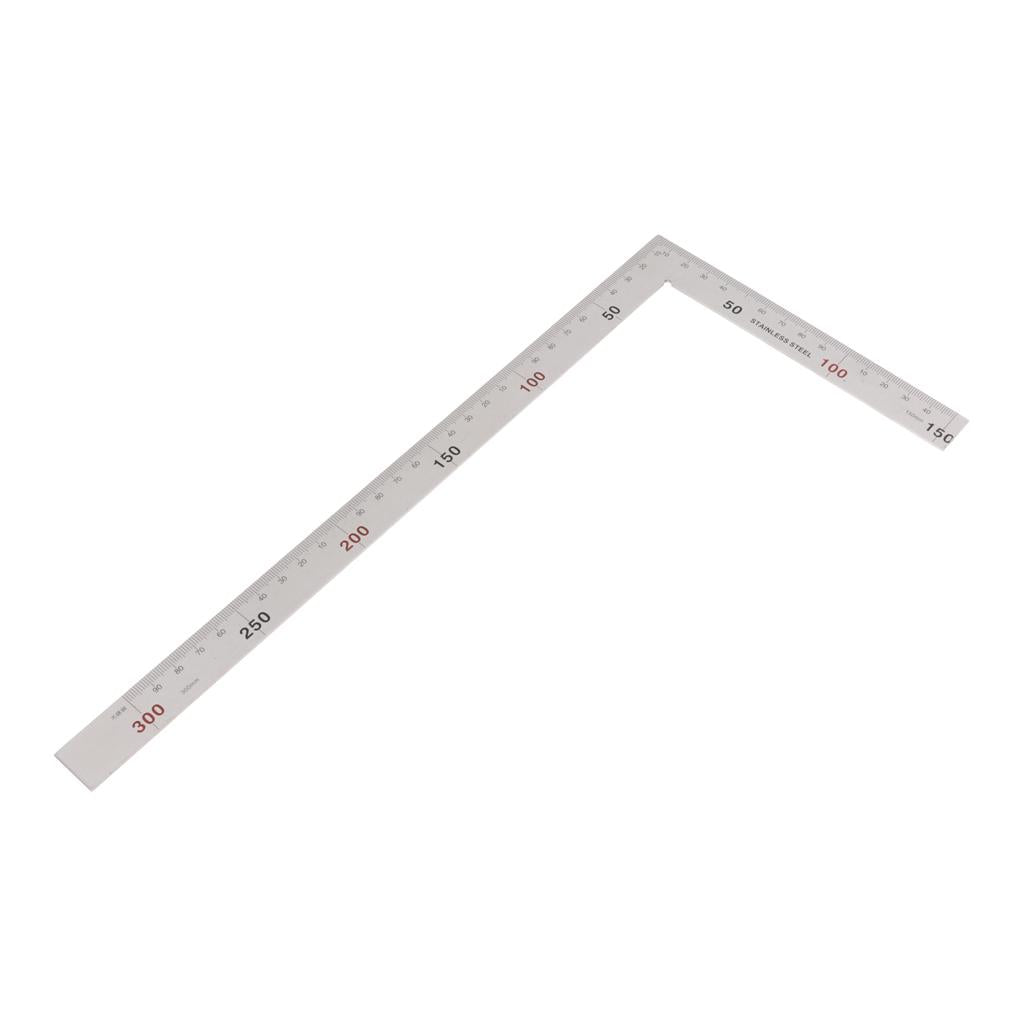 Right Angle Ruler Stainless Steel 90 Degree Square Angle Metric Ruler 15x30cm