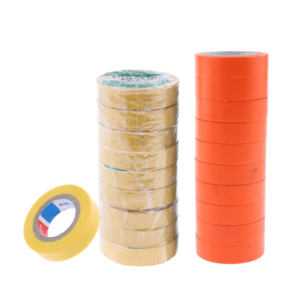 10 Rolls Electrical PVC Insulation Tape, Flame Retardant Tape, Multi-Color 5m