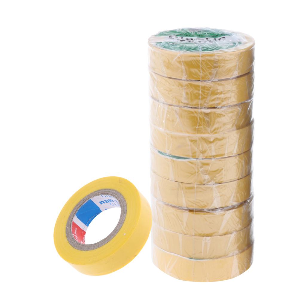 10 Rolls Electrical PVC Insulation Tape, Flame Retardant Tape, Multi-Color 10m