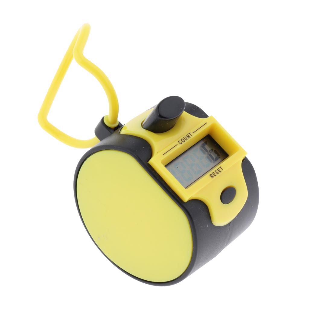 Tally Counter Handheld Digit Number Lap Counter Manual Mechanical  Yellow