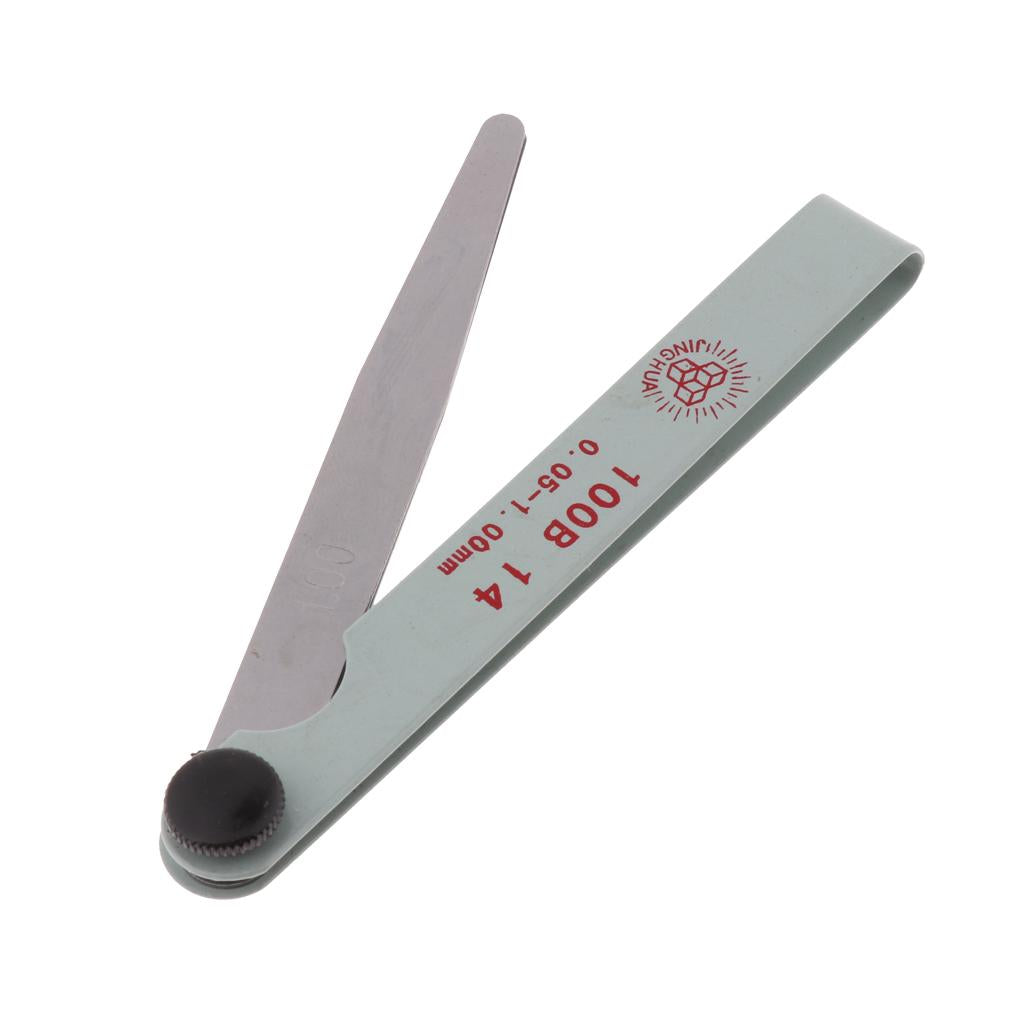 0.05-0.4mm Thickness Gage 14 Blades Set Valve Feeler Gauge Metric Gap Filler