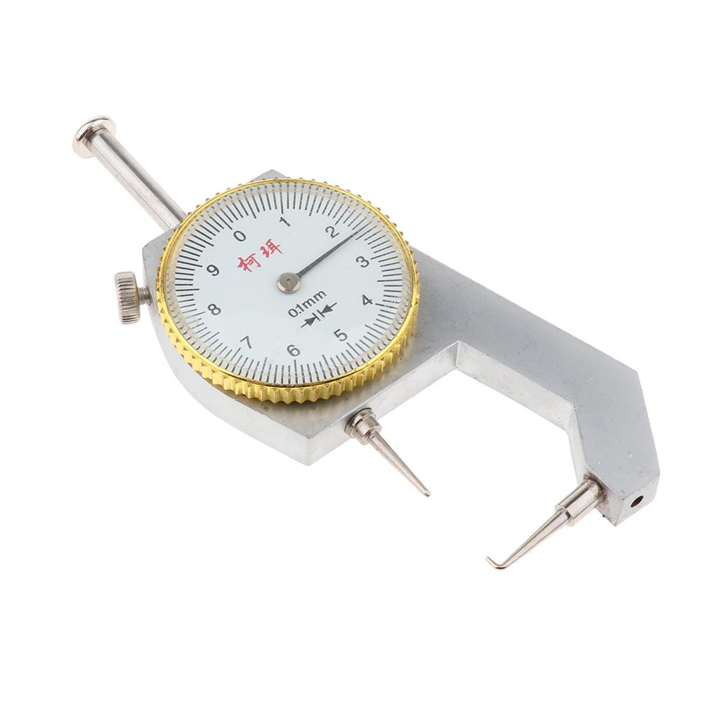 Premium Dial Thickness Gauge Gage Meter Measuring Tool - Pointed Head - 0-10MM 0.1mm