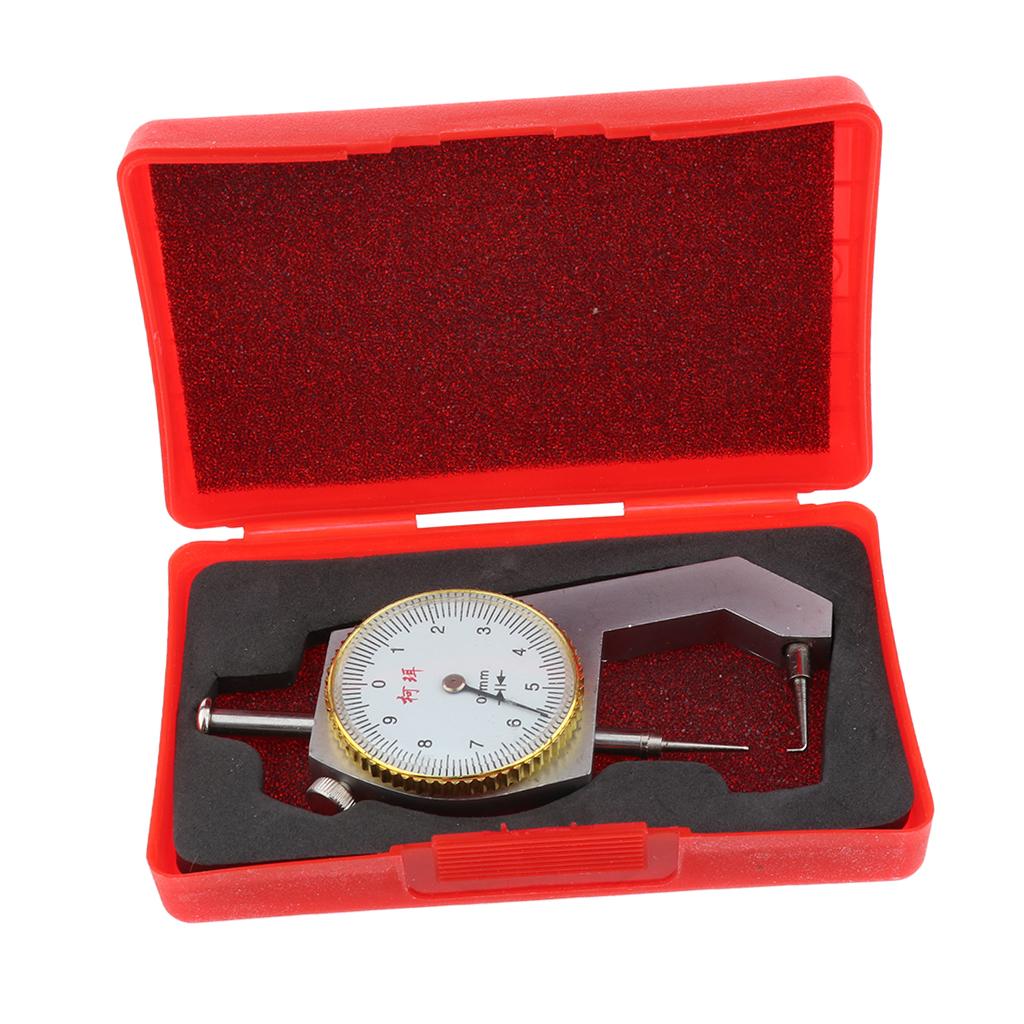 Premium Dial Thickness Gauge Gage Meter Measuring Tool - Pointed Head - 0-10MM 0.1mm