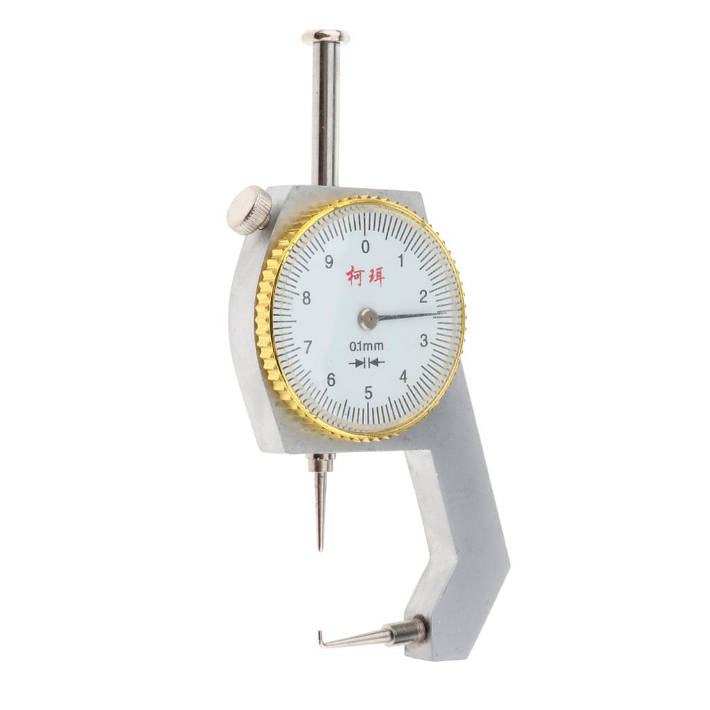 Premium Dial Thickness Gauge Gage Meter Measuring Tool - Pointed Head - 0-10MM 0.1mm