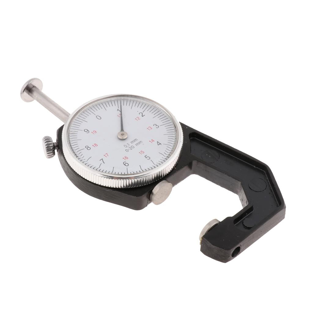 Dial Thickness Gauge 20mm Leather Thickness Meter Tester for Leather Flim