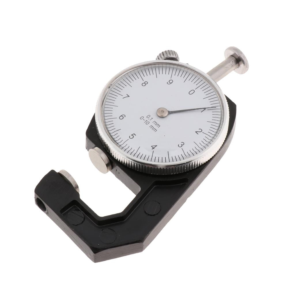 0-10mm 0.01mm Dial Thickness Gauge High Precision Leather Metal Tester Flat