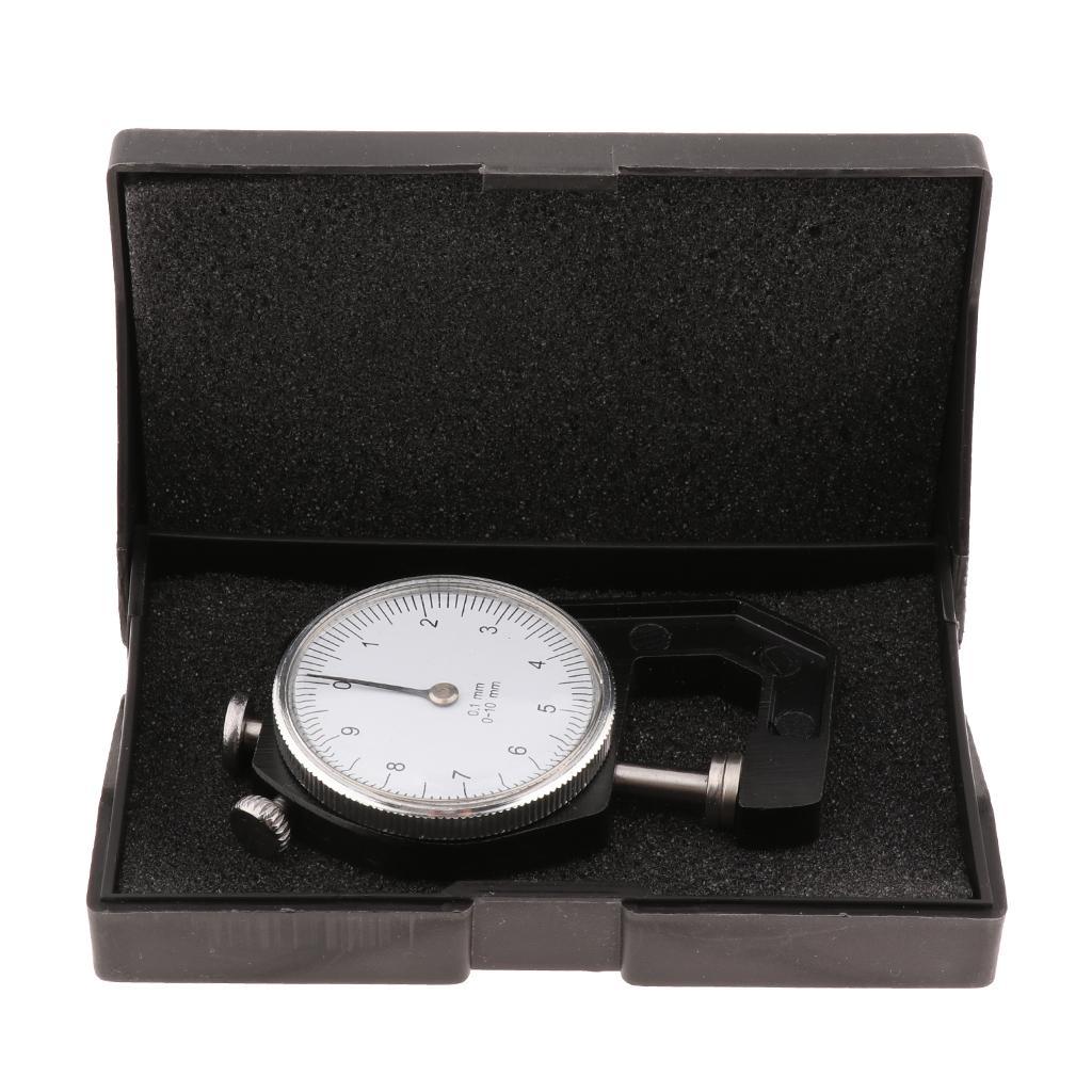0-10mm 0.01mm Dial Thickness Gauge High Precision Leather Metal Tester Flat