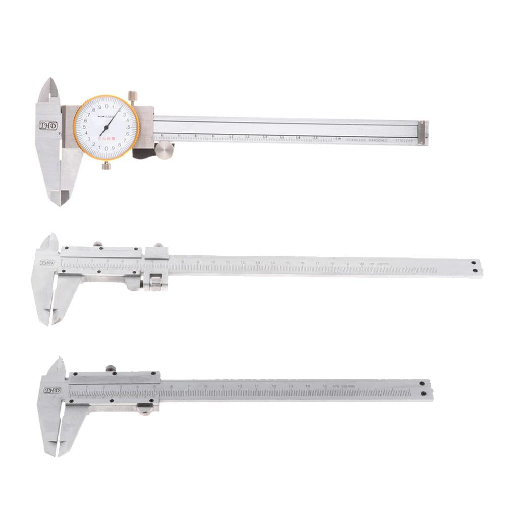 6 Inch 150mm X 0.02mm Stainless Dial Indicator Caliper Scale Ruler Mm Metric