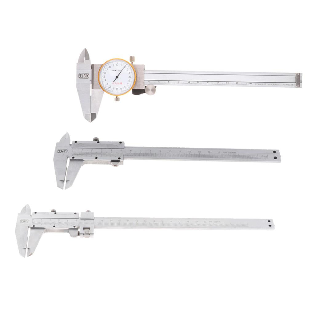 6 Inch 150mm X 0.02mm Stainless Dial Indicator Caliper Scale Ruler Mm Metric