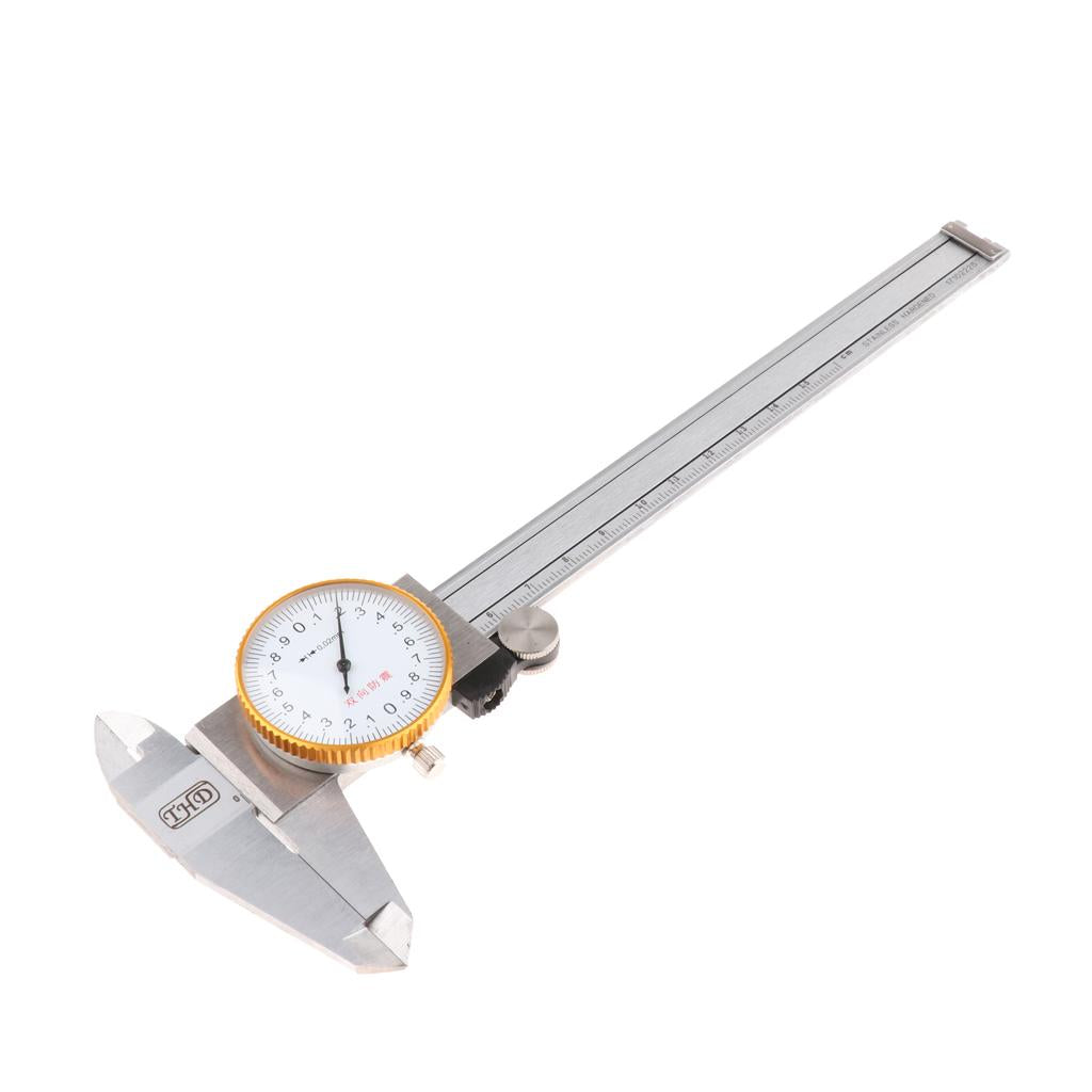 6 Inch 150mm X 0.02mm Stainless Dial Indicator Caliper Scale Ruler Mm Metric