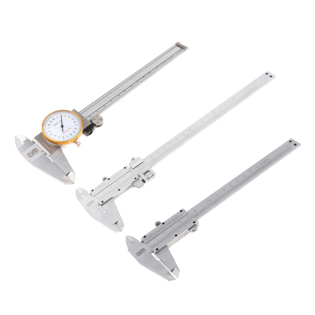 6 Inch 150mm X 0.02mm Stainless Dial Indicator Caliper Scale Ruler Mm Metric