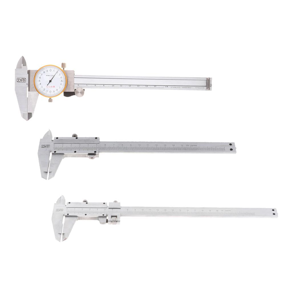 6 Inch 150mm X 0.02mm Stainless Dial Indicator Caliper Scale Ruler Mm Metric