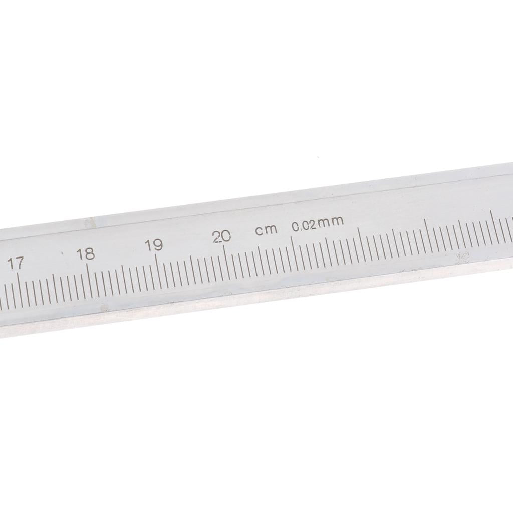 9 Inch 200mm X 0.02mm Stainless Manual Vernier Caliper Scale Ruler Mm Metric