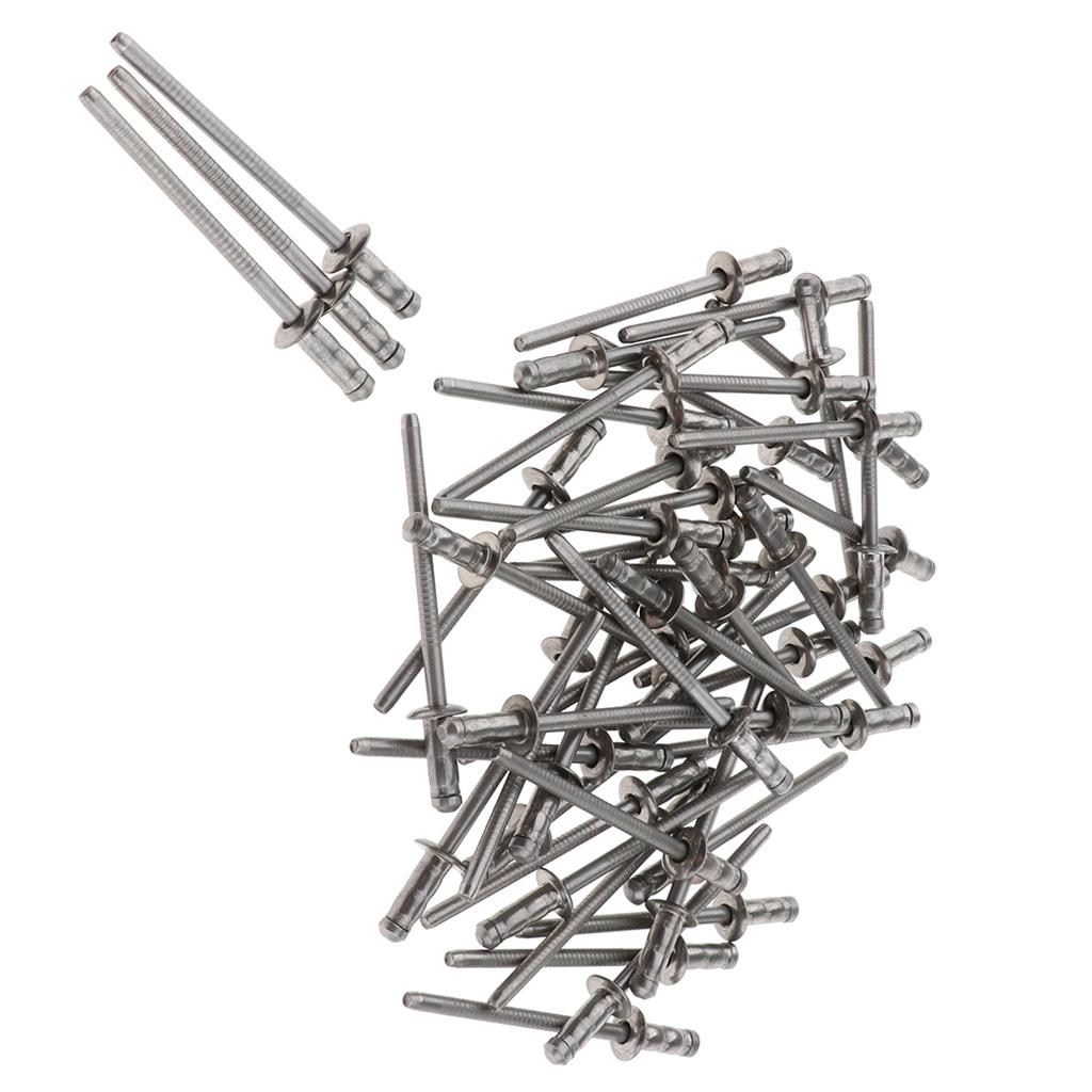 DOME HEAD POP RIVETS OPEN BLIND STAINLESS STEEL 50pcs 4mm dia