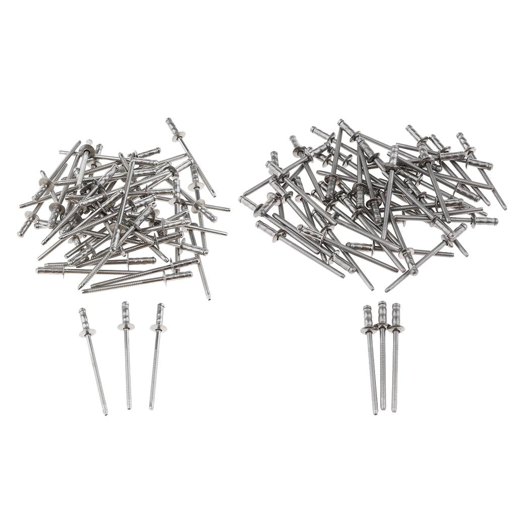 DOME HEAD POP RIVETS OPEN BLIND STAINLESS STEEL 50pcs 4mm dia