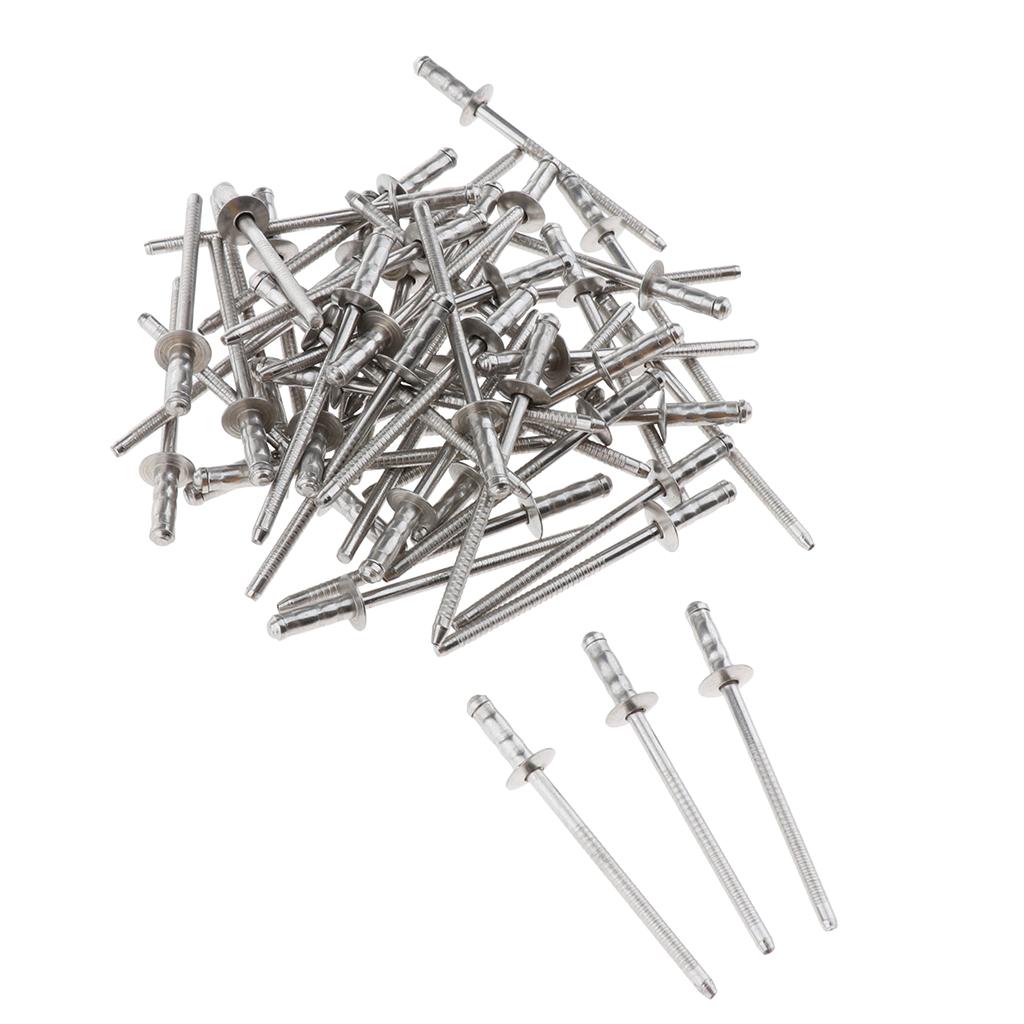 DOME HEAD POP RIVETS OPEN BLIND STAINLESS STEEL 50pcs 3mm dia