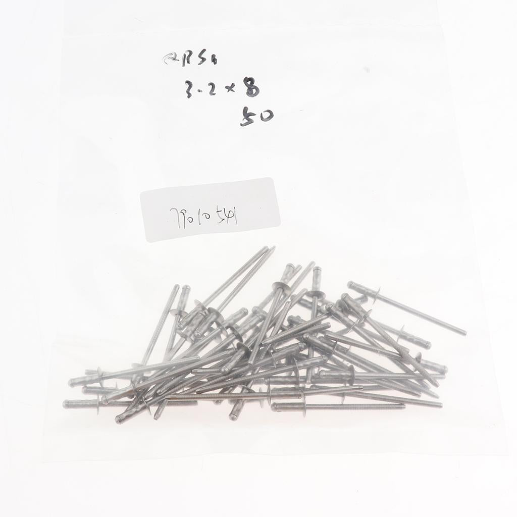 DOME HEAD POP RIVETS OPEN BLIND STAINLESS STEEL 50pcs 3mm dia