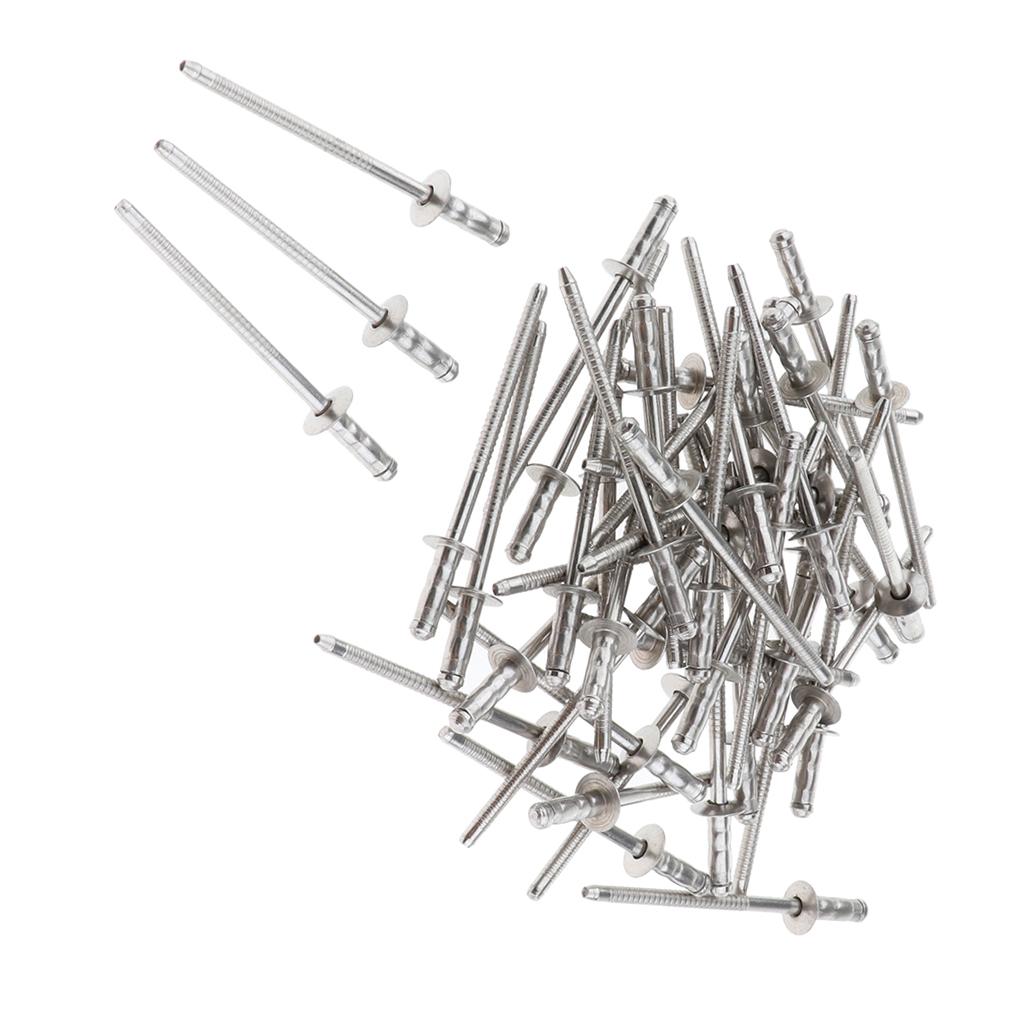 DOME HEAD POP RIVETS OPEN BLIND STAINLESS STEEL 50pcs 3mm dia