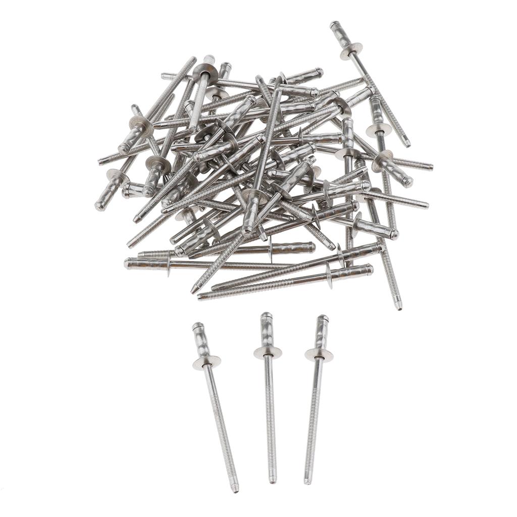 DOME HEAD POP RIVETS OPEN BLIND STAINLESS STEEL 50pcs 3mm dia