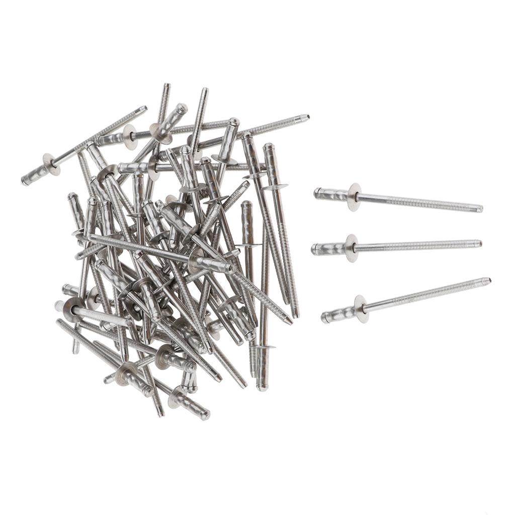 DOME HEAD POP RIVETS OPEN BLIND STAINLESS STEEL 50pcs 3mm dia