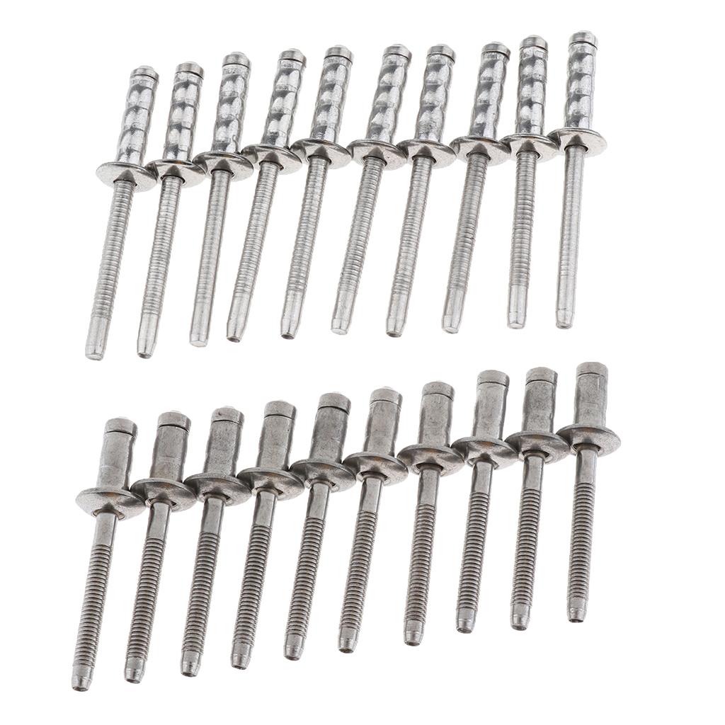 DOME HEAD POP RIVETS OPEN BLIND STAINLESS STEEL 10pcs 6.4mm dia