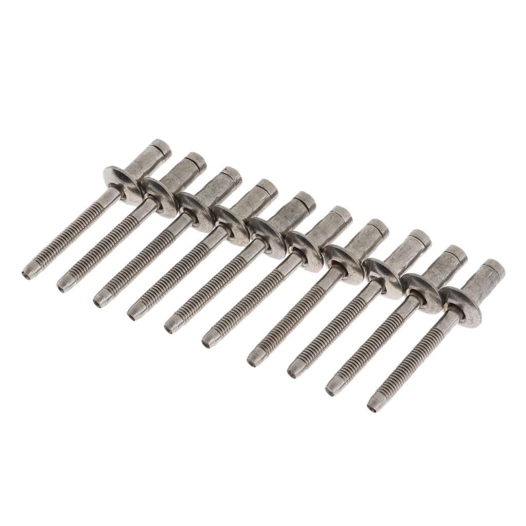 DOME HEAD POP RIVETS OPEN BLIND STAINLESS STEEL 10pcs 6.4mm dia