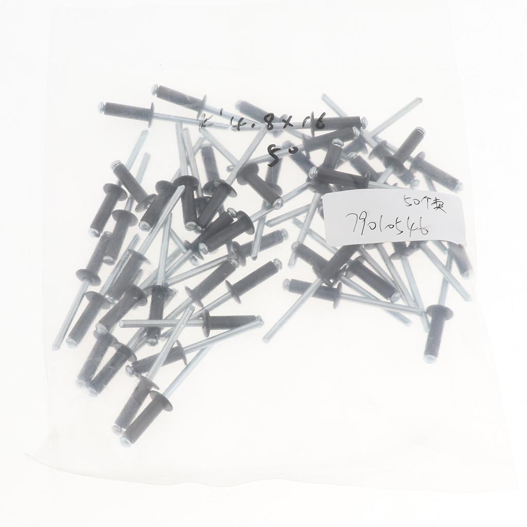 DOME HEAD POP RIVETS OPEN BLIND STAINLESS STEEL 4.8mm dia 50pcs