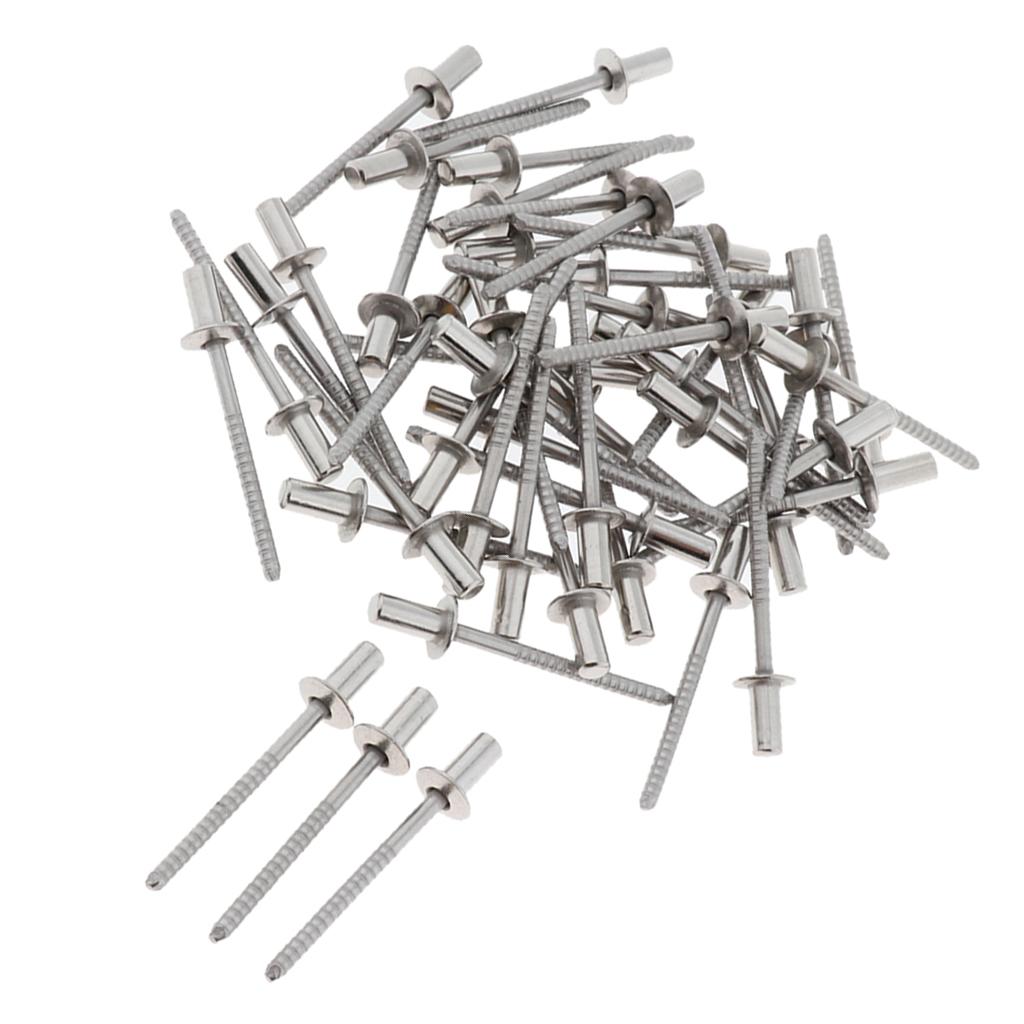 DOME HEAD POP RIVETS OPEN BLIND STAINLESS STEEL 5mm dia 30pcs