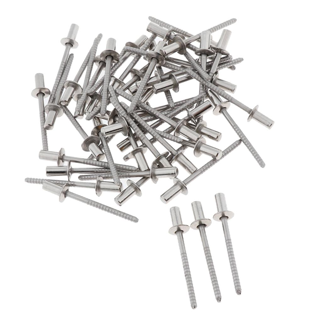 DOME HEAD POP RIVETS OPEN BLIND STAINLESS STEEL 5mm dia 30pcs