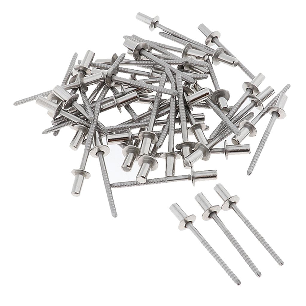 DOME HEAD POP RIVETS OPEN BLIND STAINLESS STEEL 5mm dia 30pcs