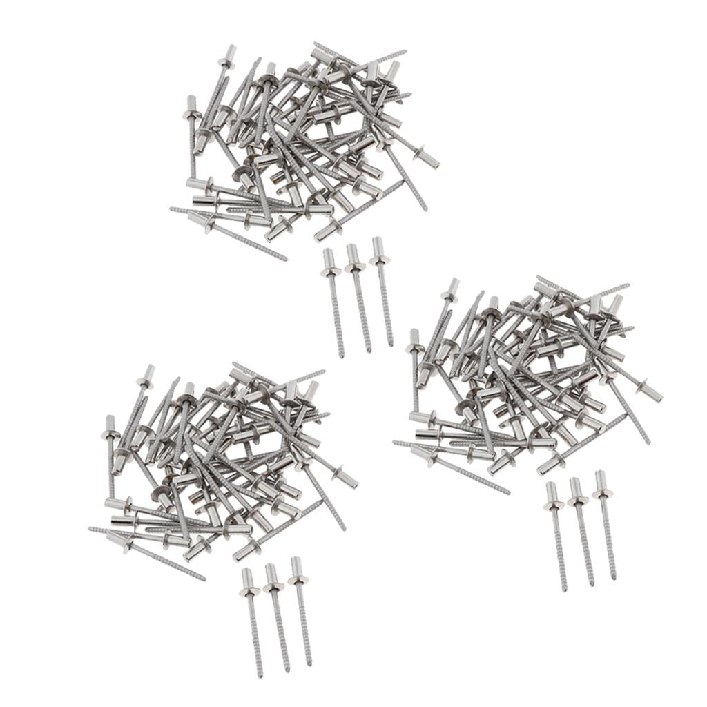 DOME HEAD POP RIVETS OPEN BLIND STAINLESS STEEL 5mm dia 30pcs