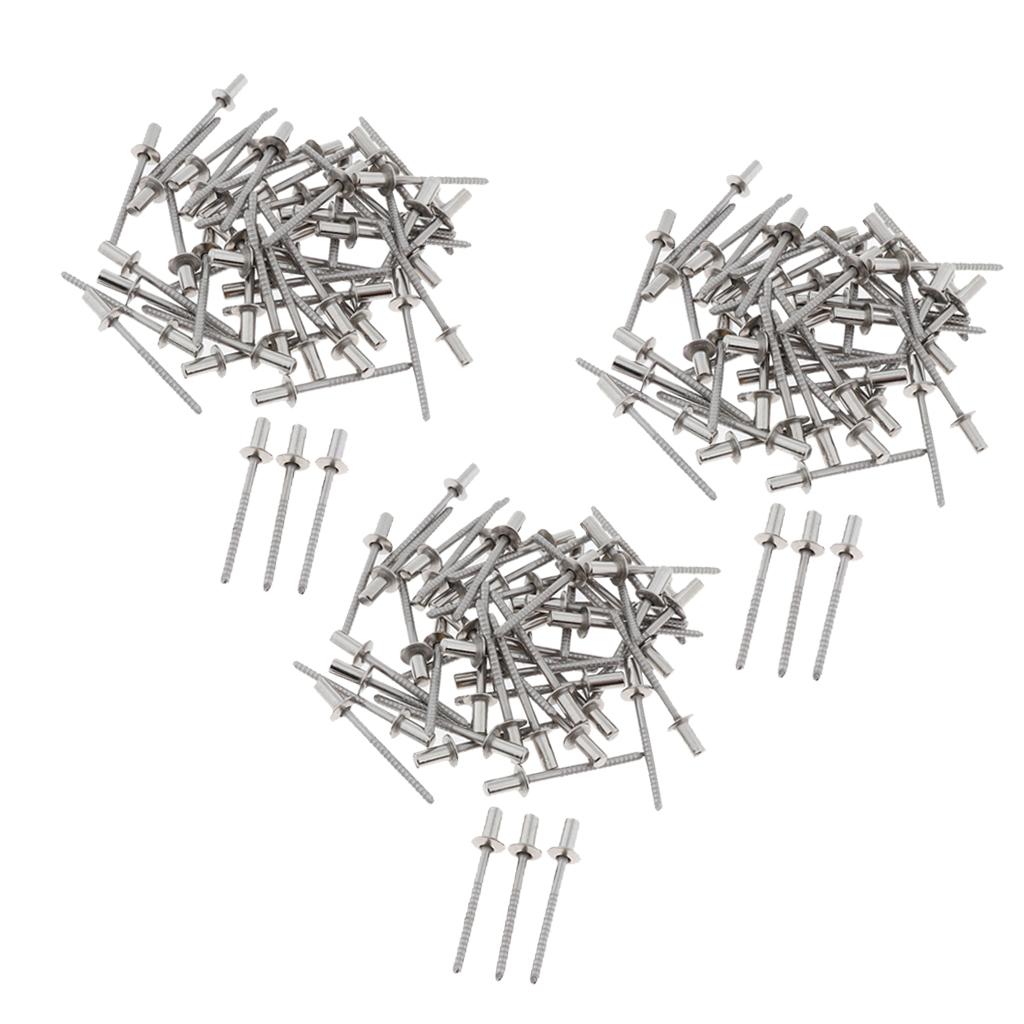 DOME HEAD POP RIVETS OPEN BLIND STAINLESS STEEL 5mm dia 30pcs